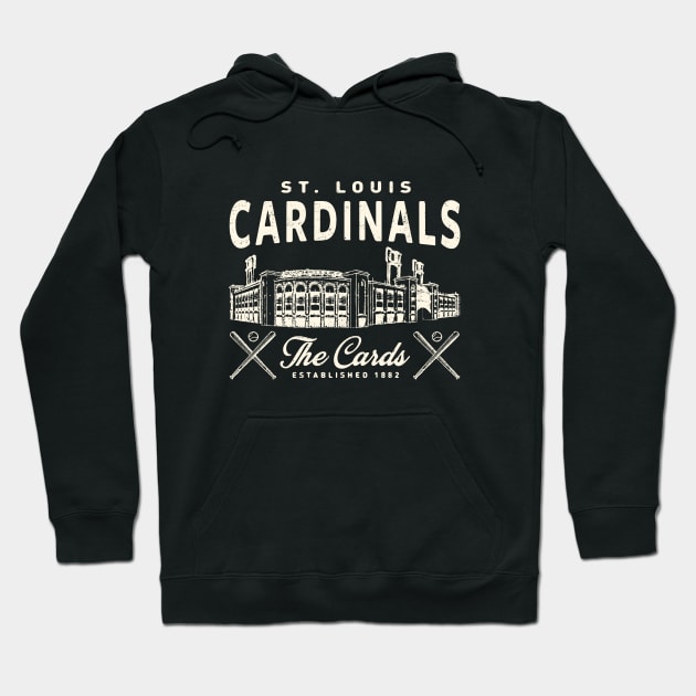 St. Louis Cardinals 2 by Buck Tee Hoodie by Buck Tee